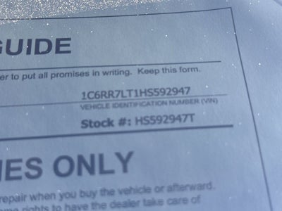 RAM 1500 Big Horn 2017