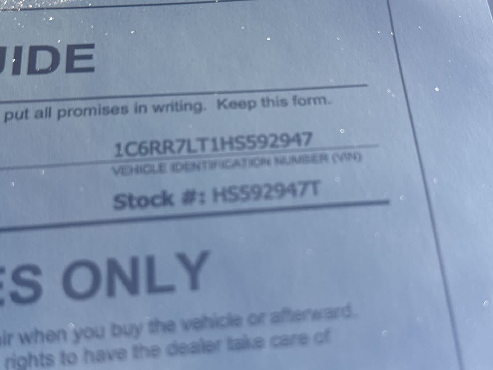 RAM 1500 Big Horn 2017