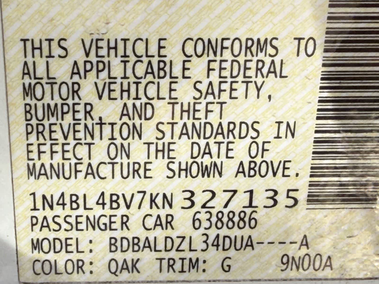 Nissan Altima 2.5 S 2019