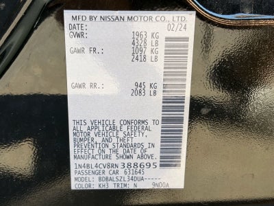 Nissan Altima 2.5 SR 2024