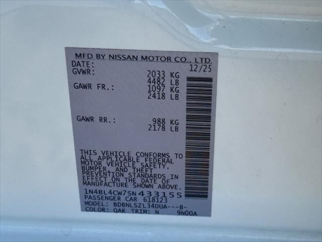 2025 Nissan Altima SR