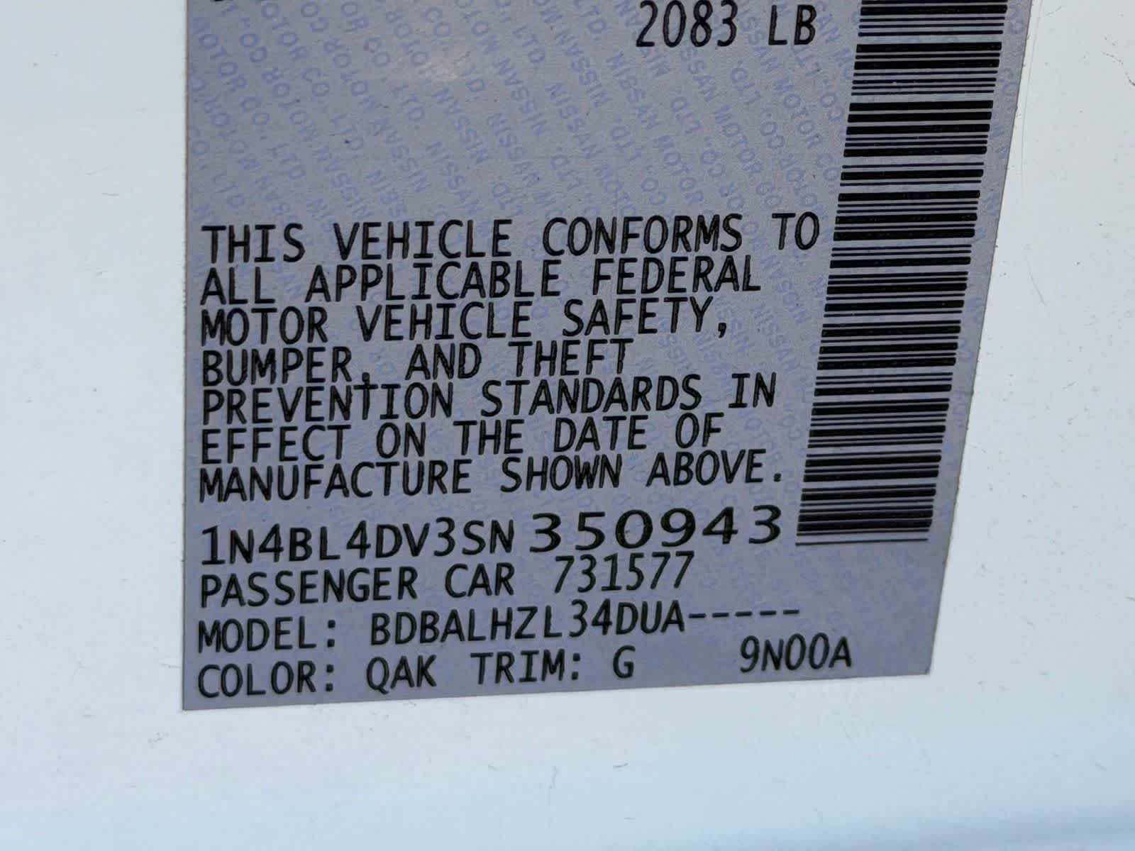 Nissan Altima SV 2025