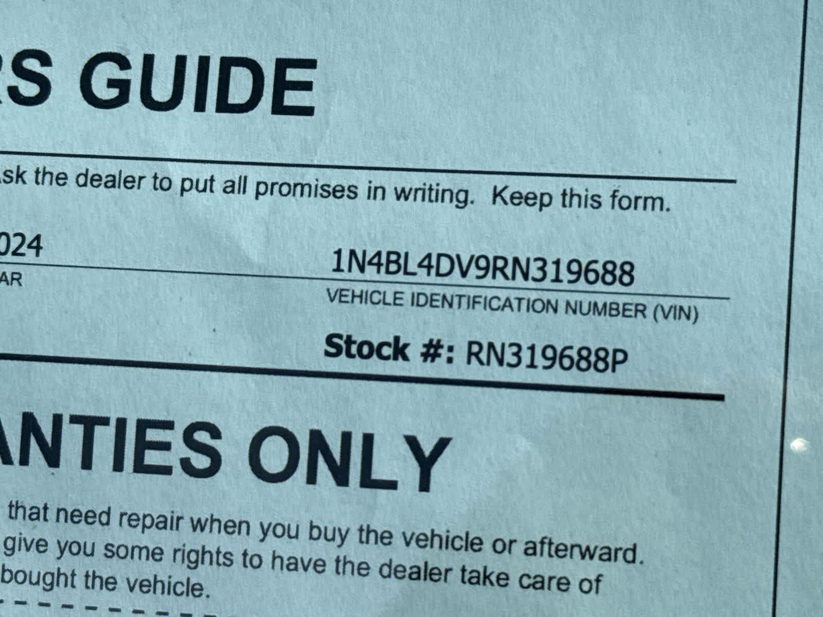 2024 Nissan Altima 2.5 SV