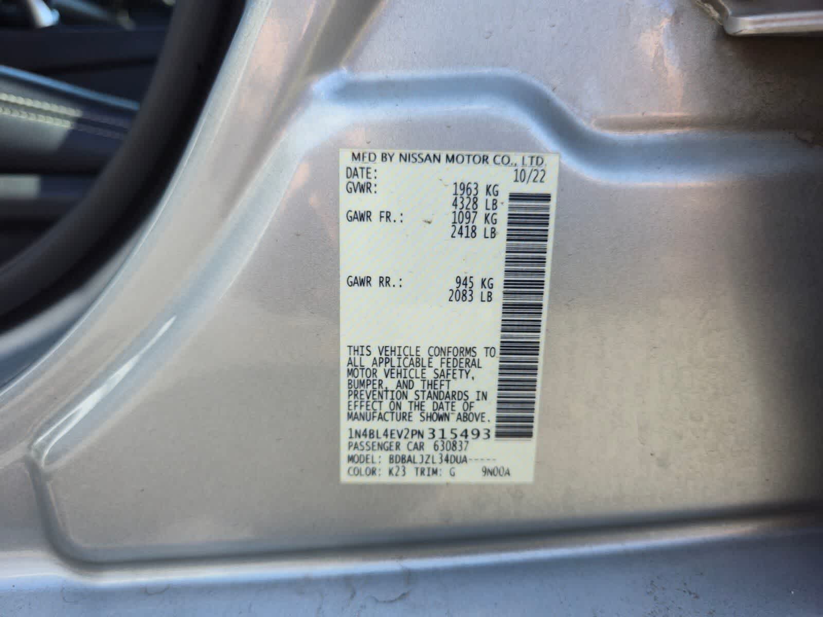 Nissan Altima 2.5 SL 2023