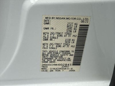 Nissan Frontier PRO-X 2022