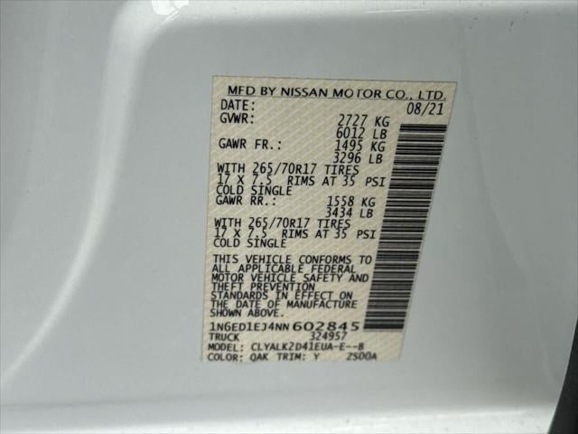 Nissan Frontier PRO-X 2022