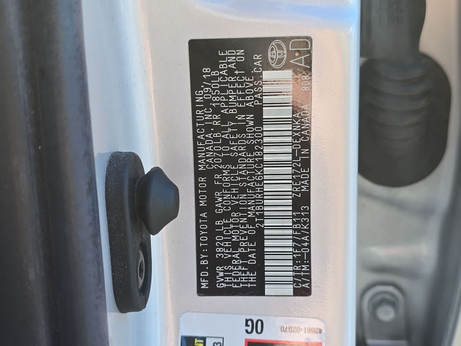 2019 Toyota Corolla LE