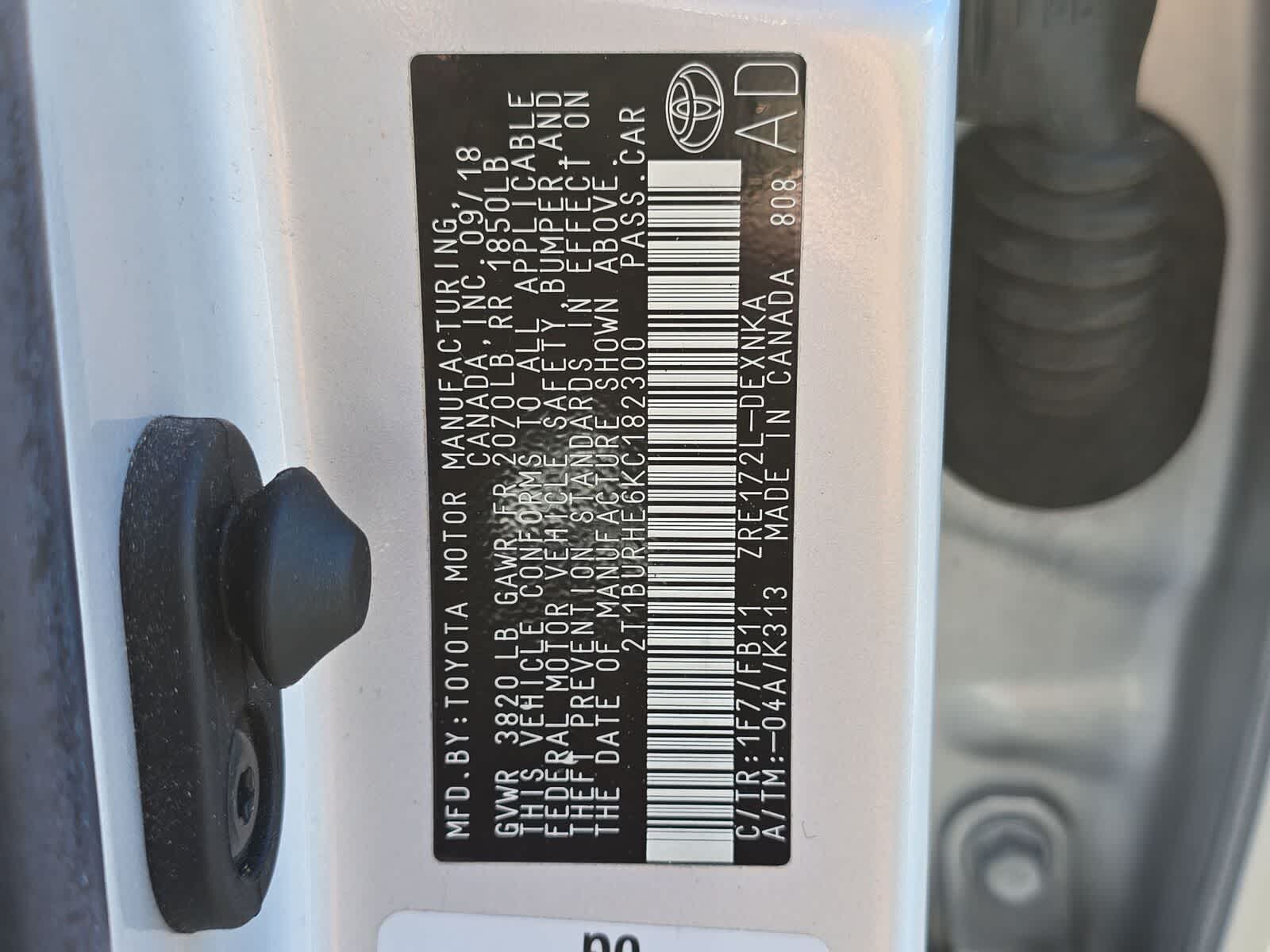 2019 Toyota Corolla LE