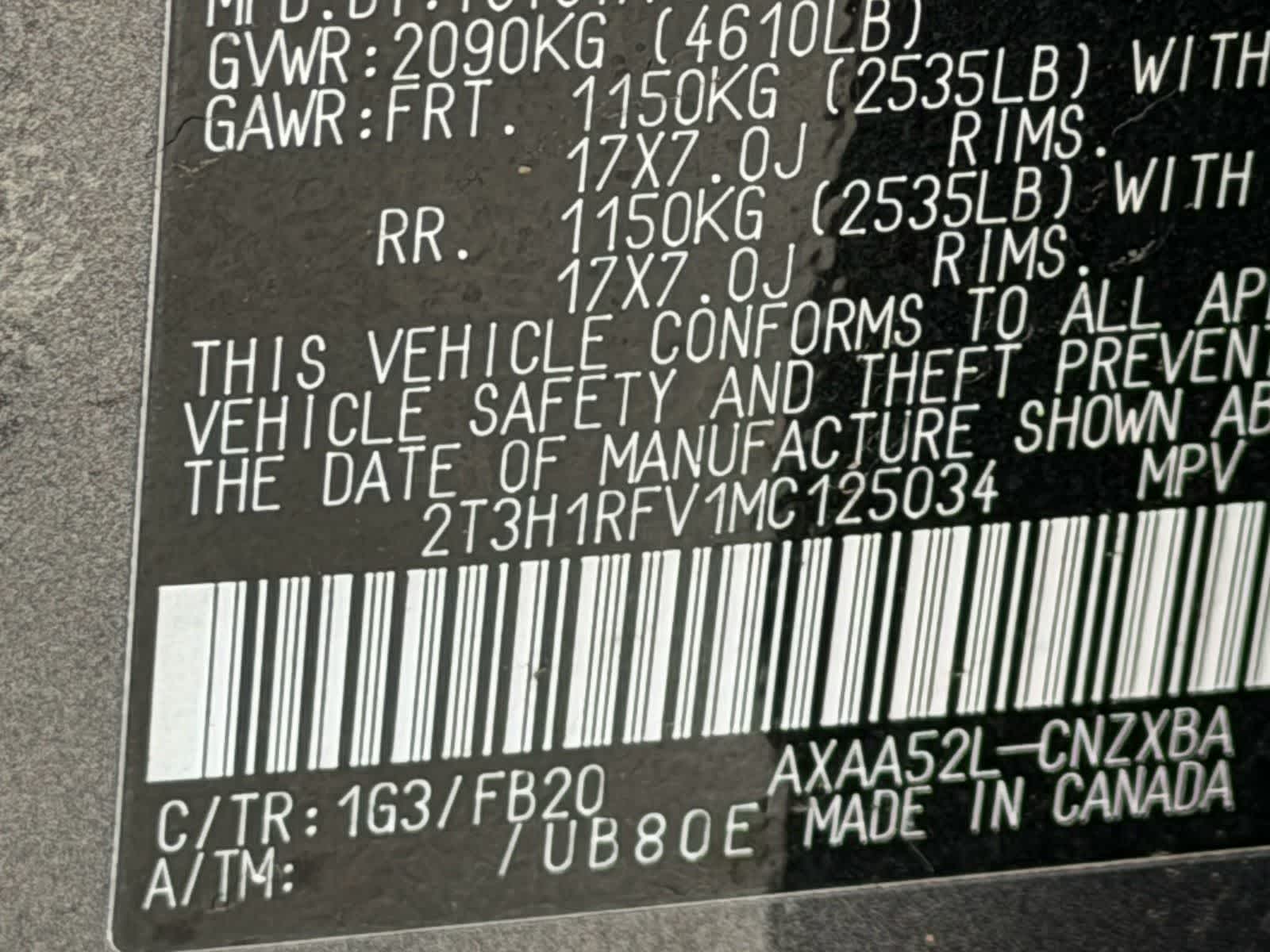 Toyota RAV4 LE 2021
