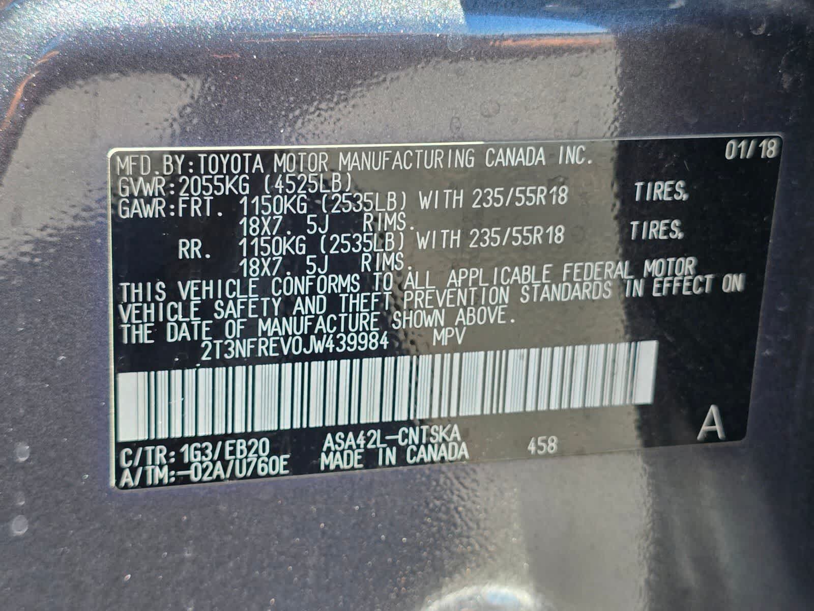 Toyota RAV4 SE 2018