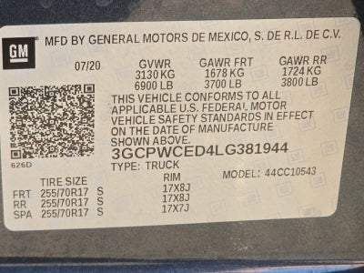 Chevrolet Silverado 1500 LT 2020