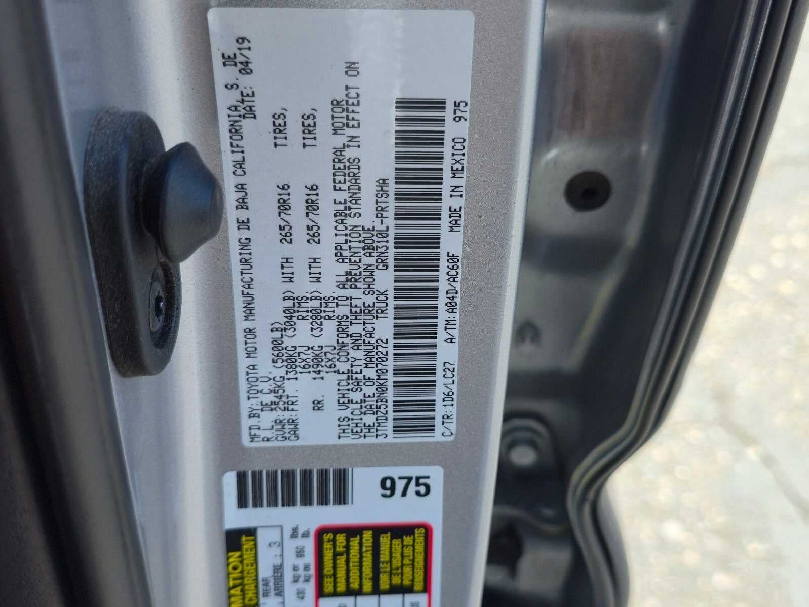 Toyota Tacoma TRD Off Road 2019