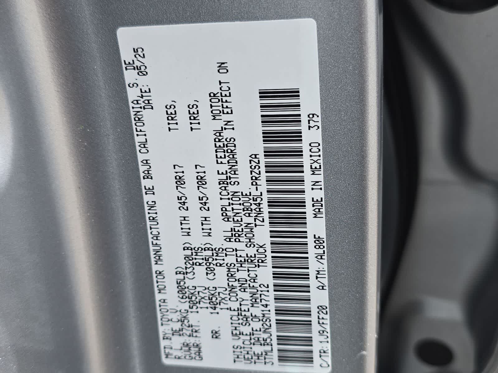 2025 Toyota Tacoma SR5