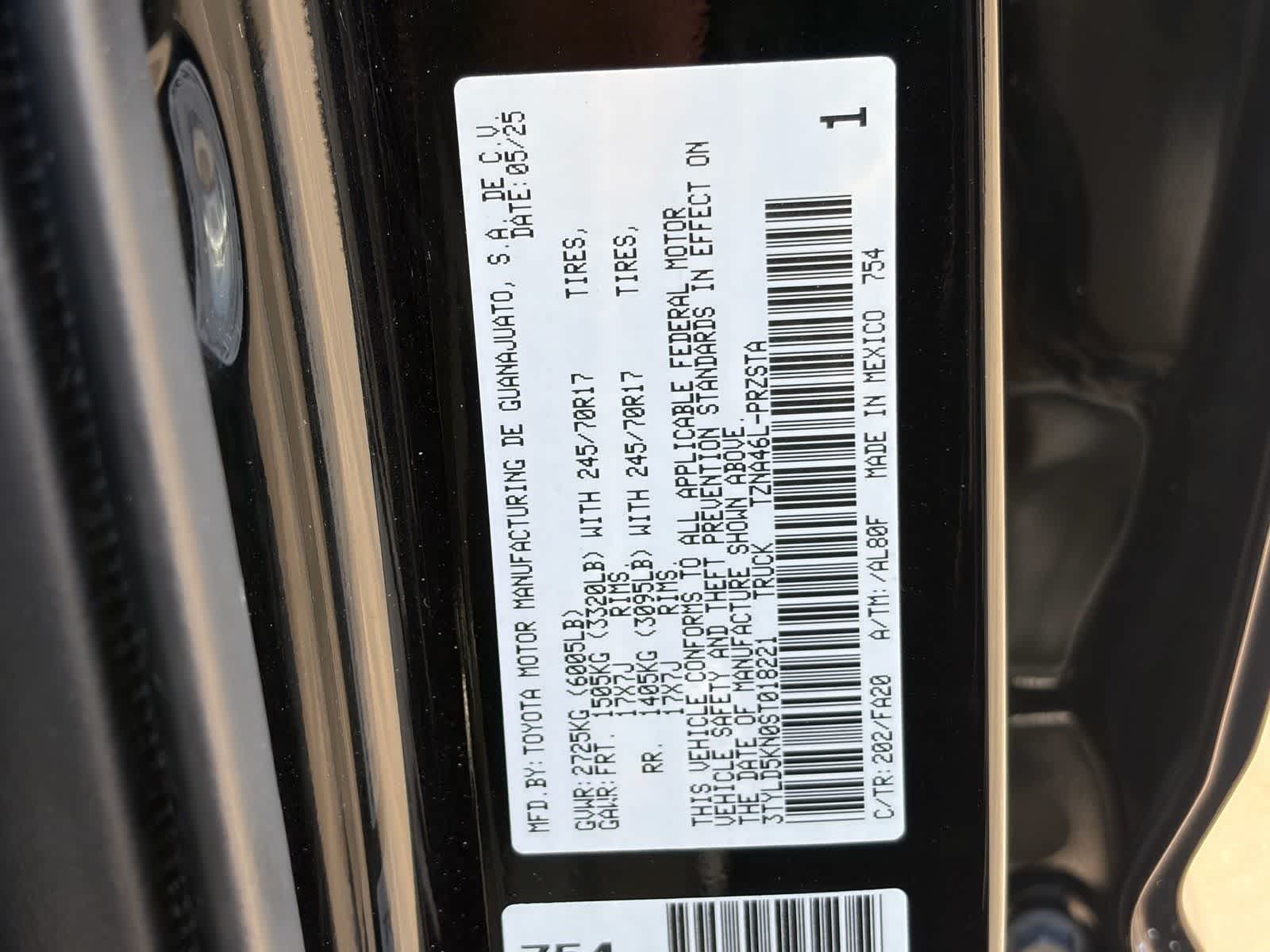 Toyota Tacoma SR 2025
