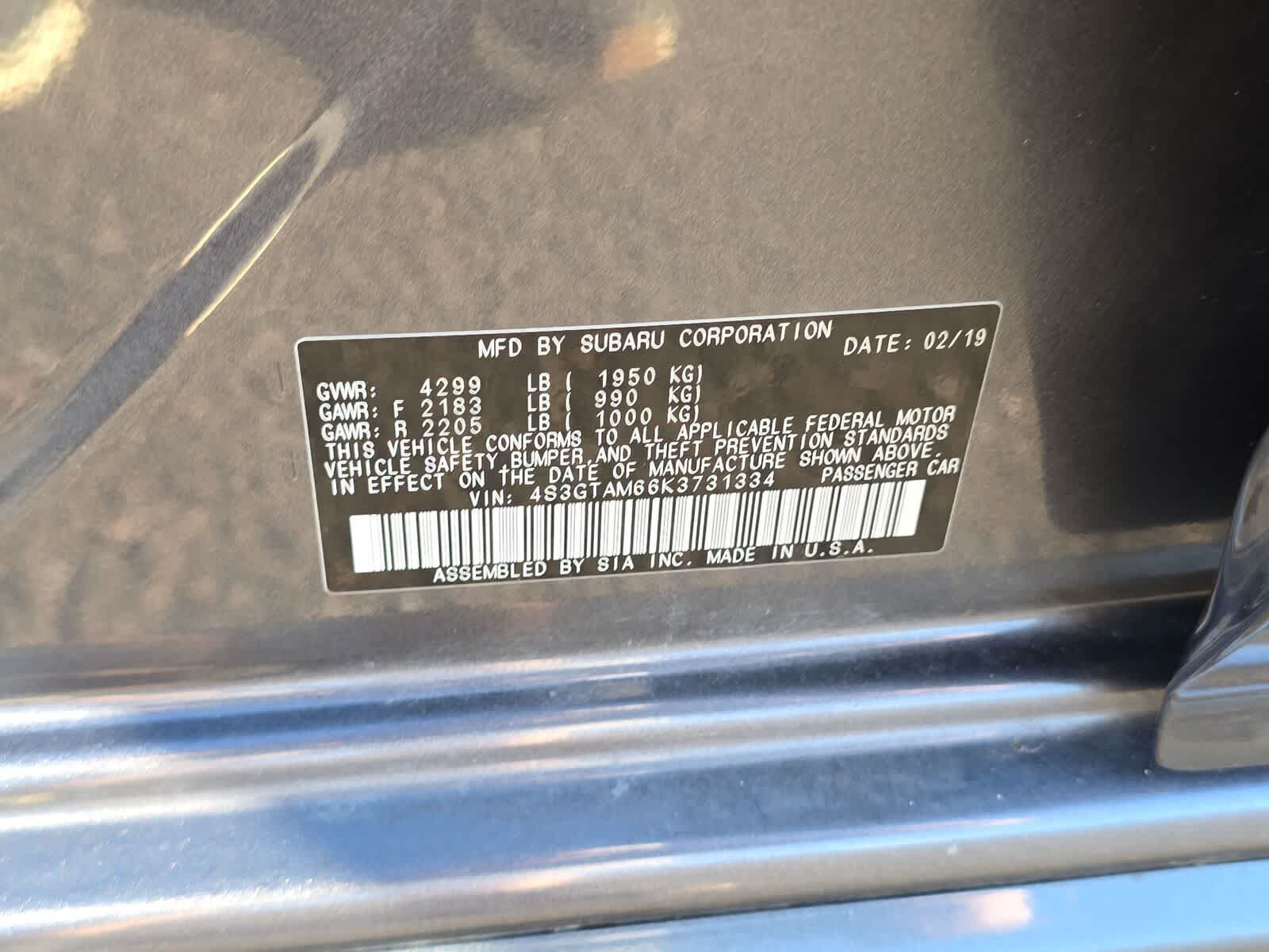 Subaru Impreza Sport 2019