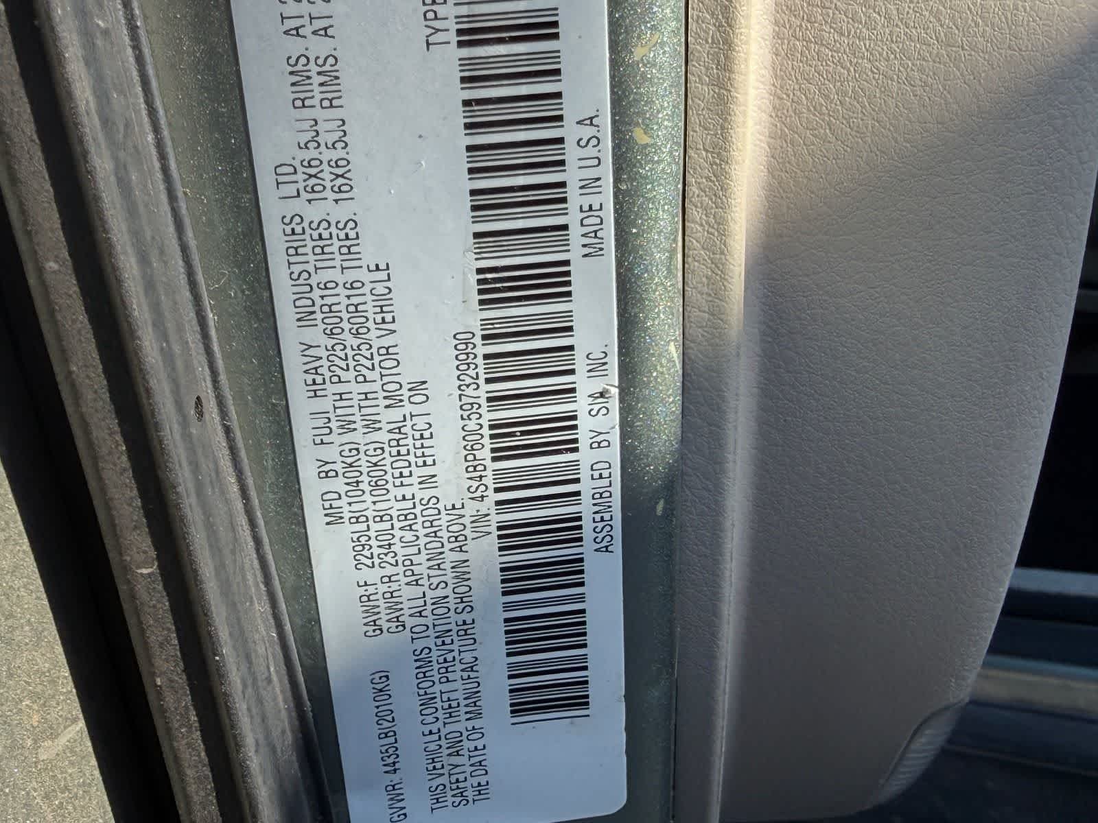 Subaru Outback de 2009, 4 puertas, motor H4, cambio automático