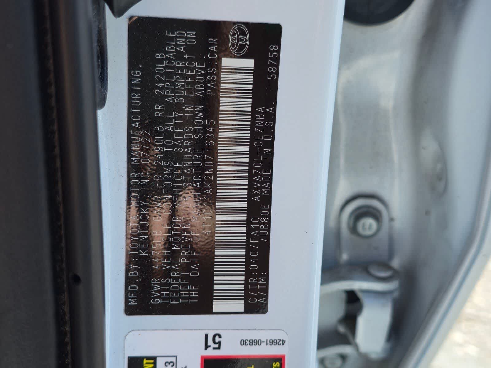 2022 Toyota Camry LE