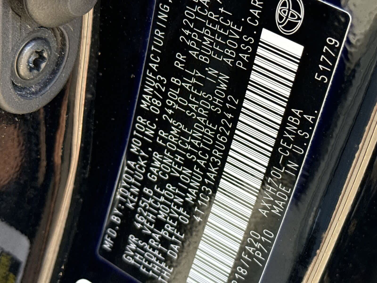 Toyota Camry Hybrid LE 2024