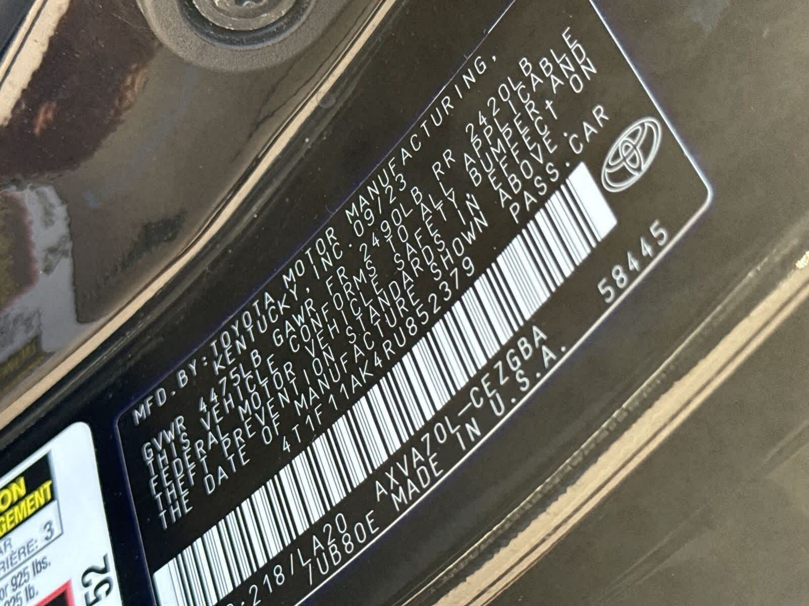 Toyota Camry XLE 2024