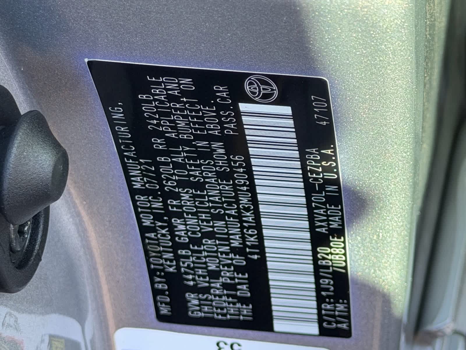 Toyota Camry XSE 2021