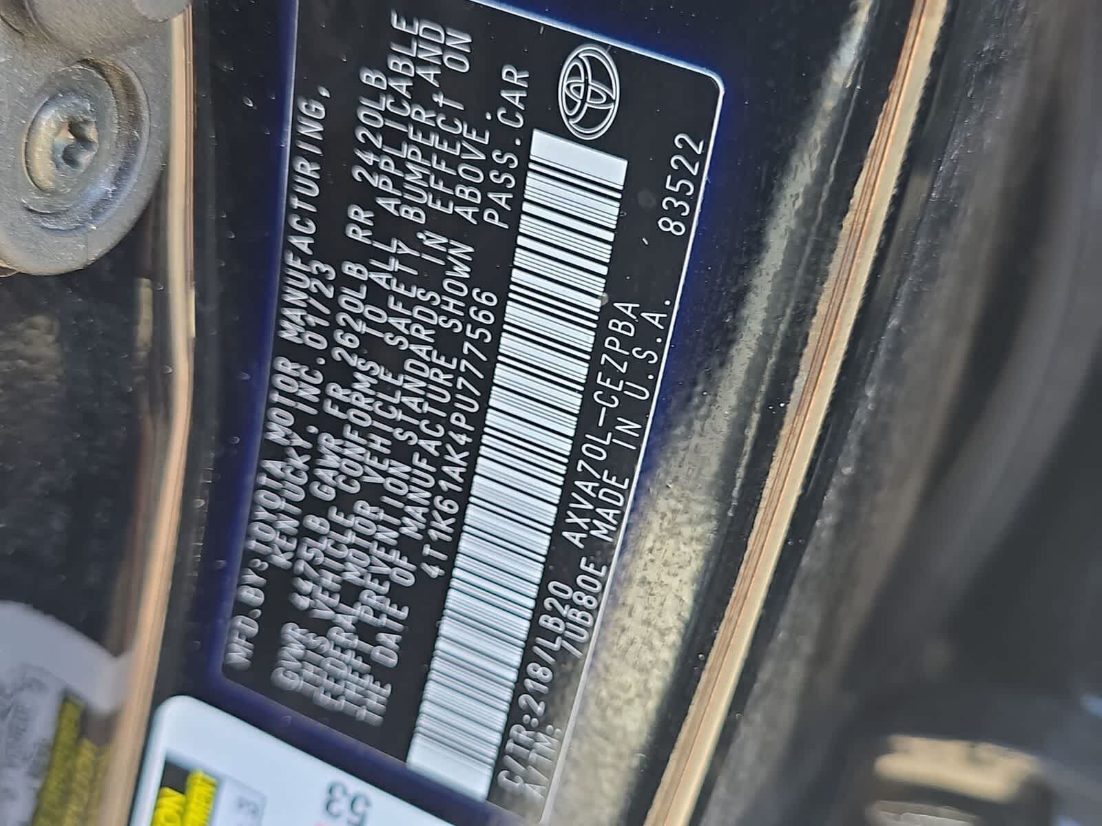 2023 Toyota Camry XSE