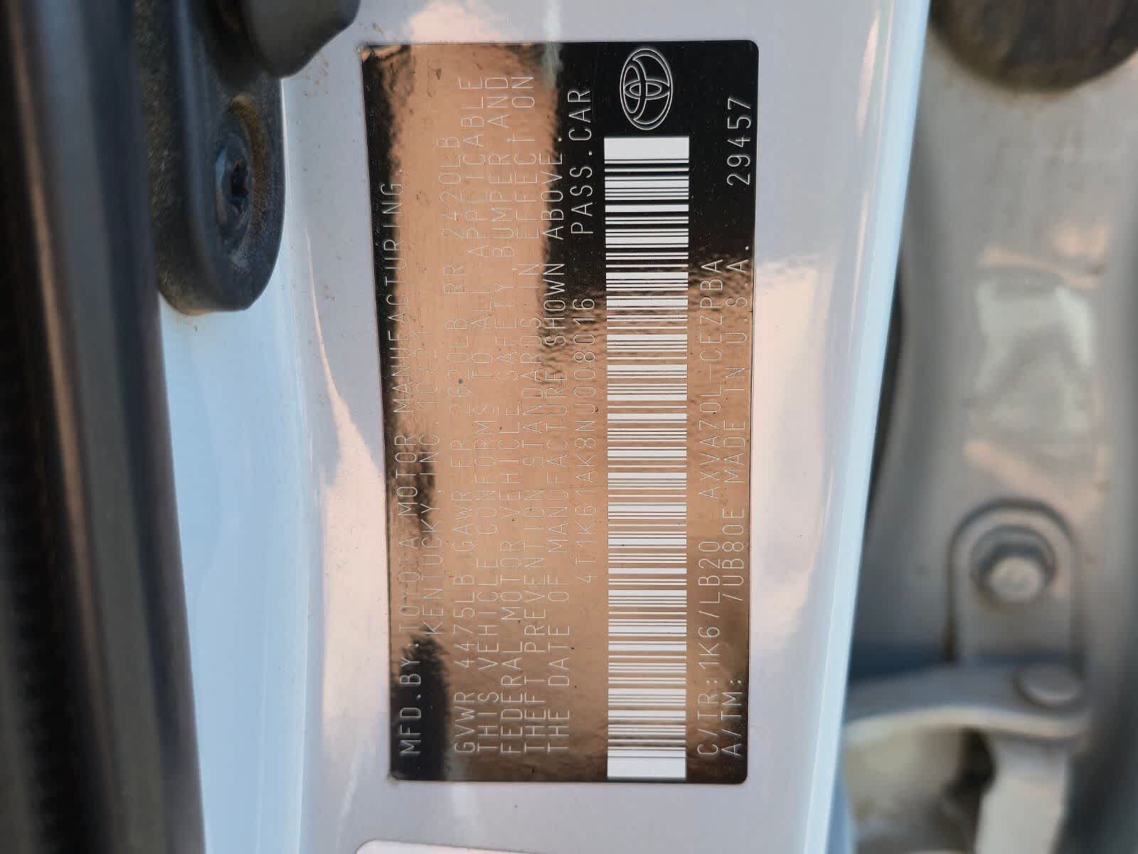 Toyota Camry XSE 2022