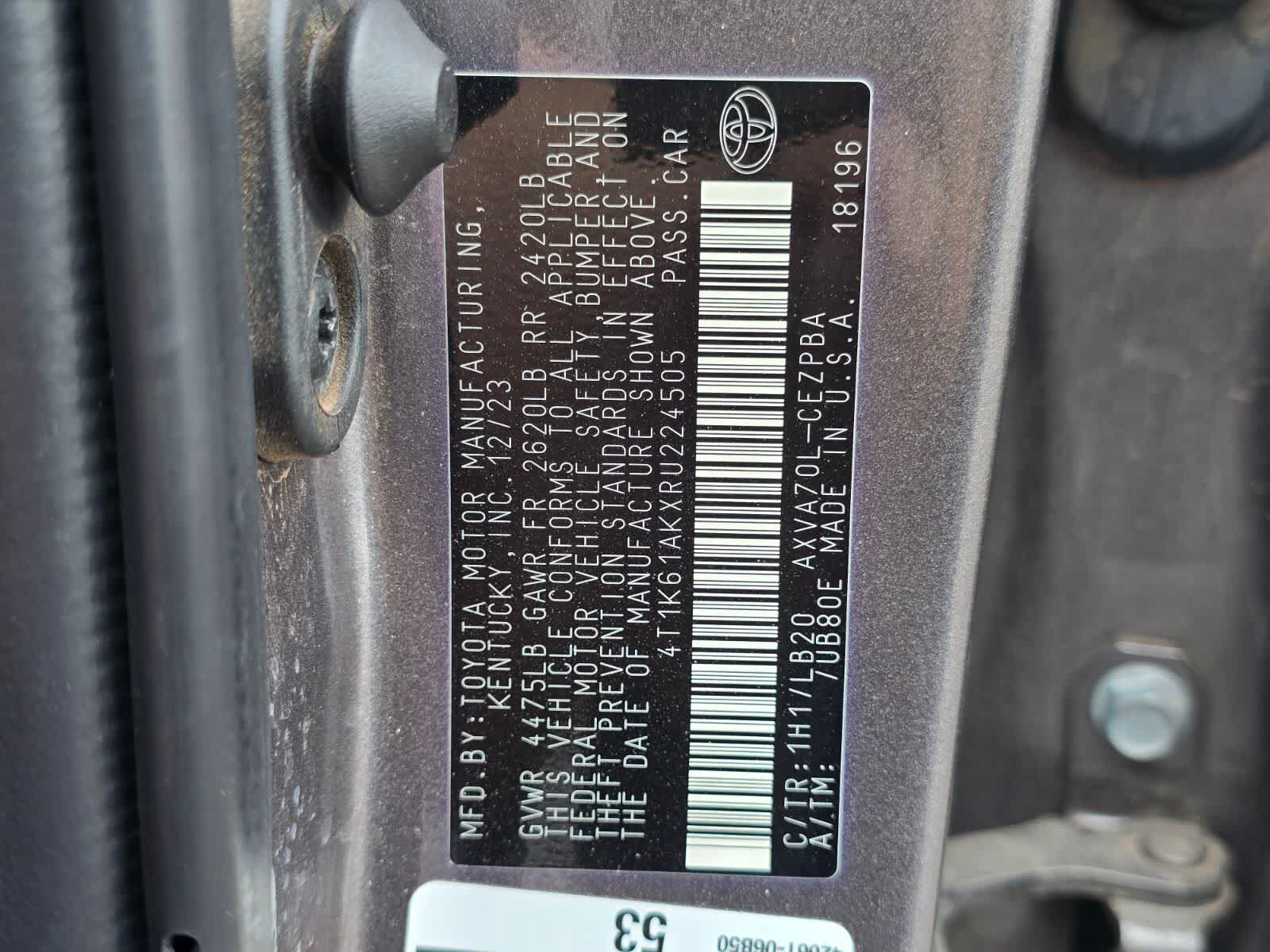 Toyota Camry XSE 2024