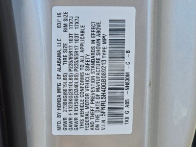 Honda Odyssey EX 2016
