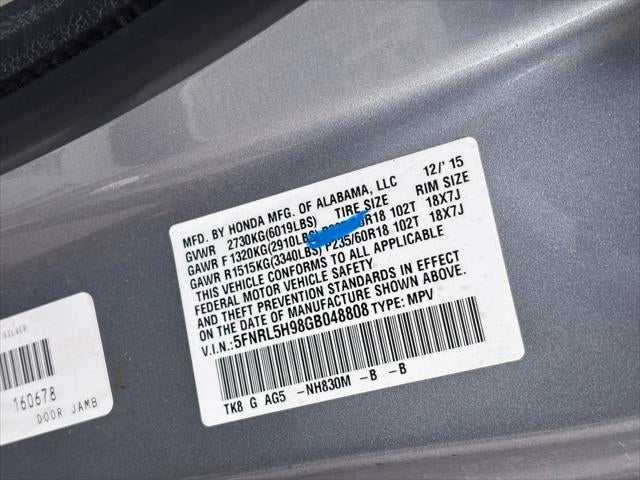 Honda Odyssey Touring 2016