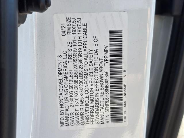 Honda Odyssey Touring 2022