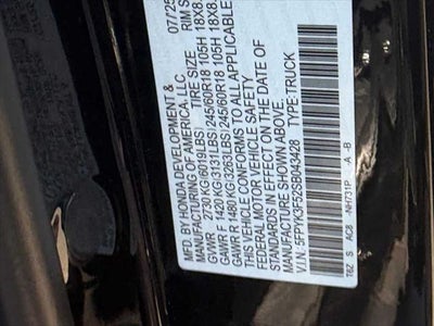 Honda Ridgeline RTL 2025