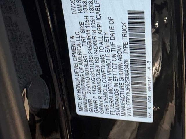 Honda Ridgeline RTL 2025