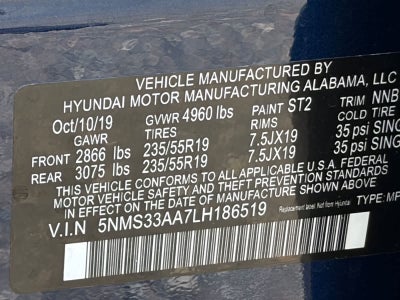 Hyundai Santa Fe SEL 2020