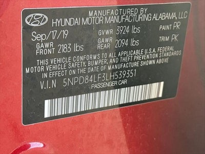 Hyundai Elantra Value Edition 2020