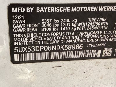 BMW X3 xDrive30i 2022 xDrive30i