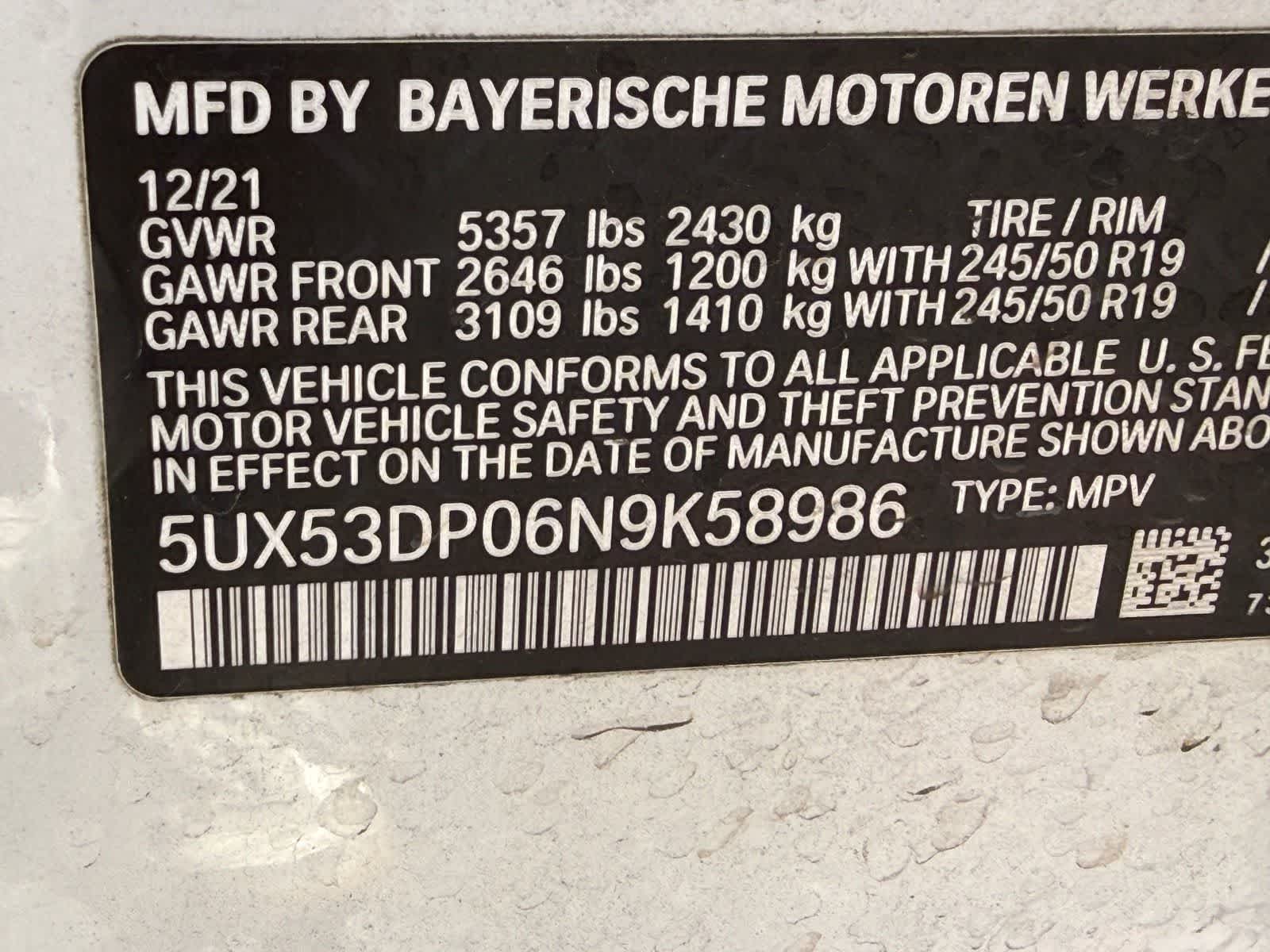 BMW X3 xDrive30i 2022 xDrive30i