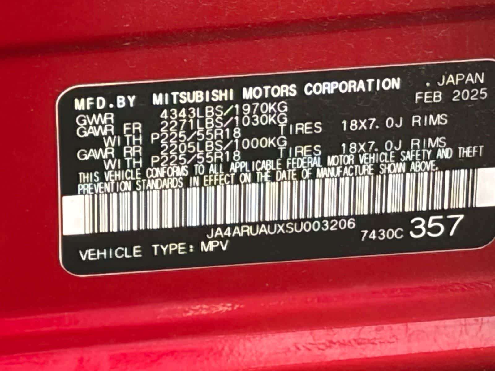 Mitsubishi Outlander Sport ES 2025