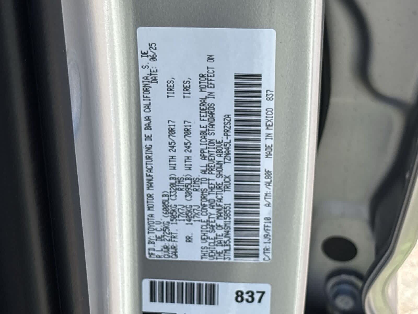 2025 Toyota Tacoma SR5