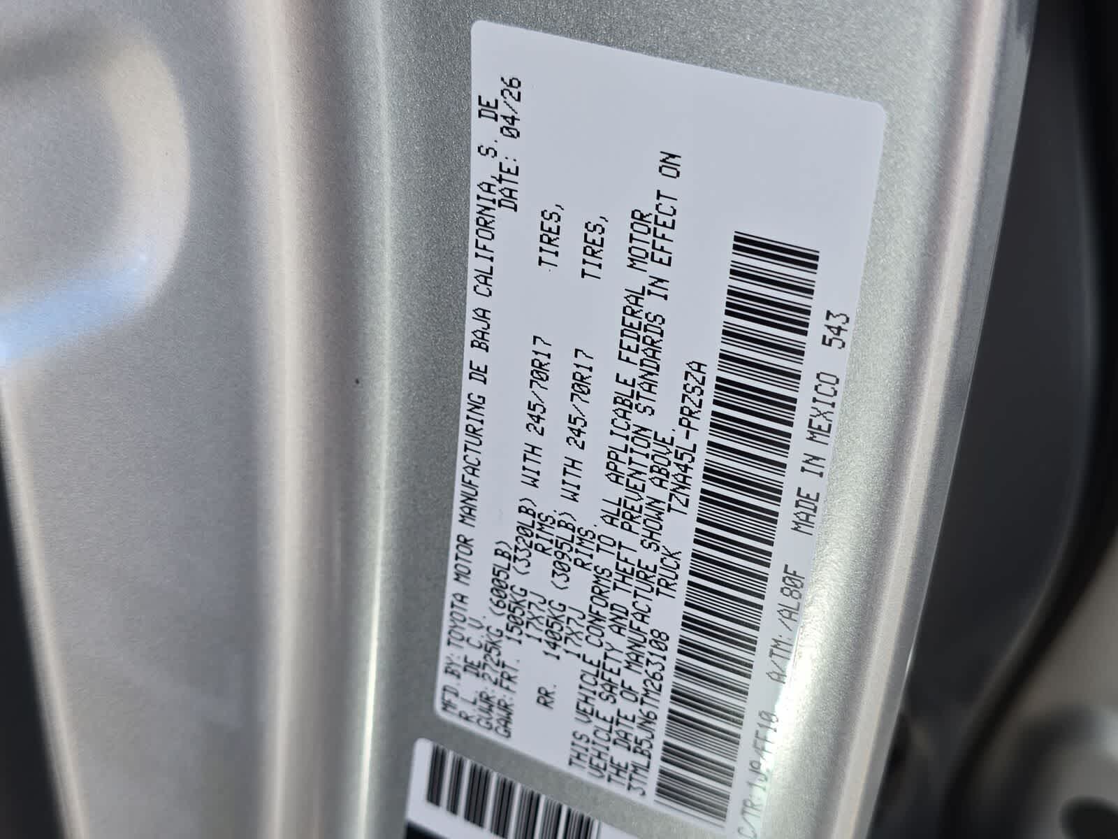 2026 Toyota Tacoma SR5