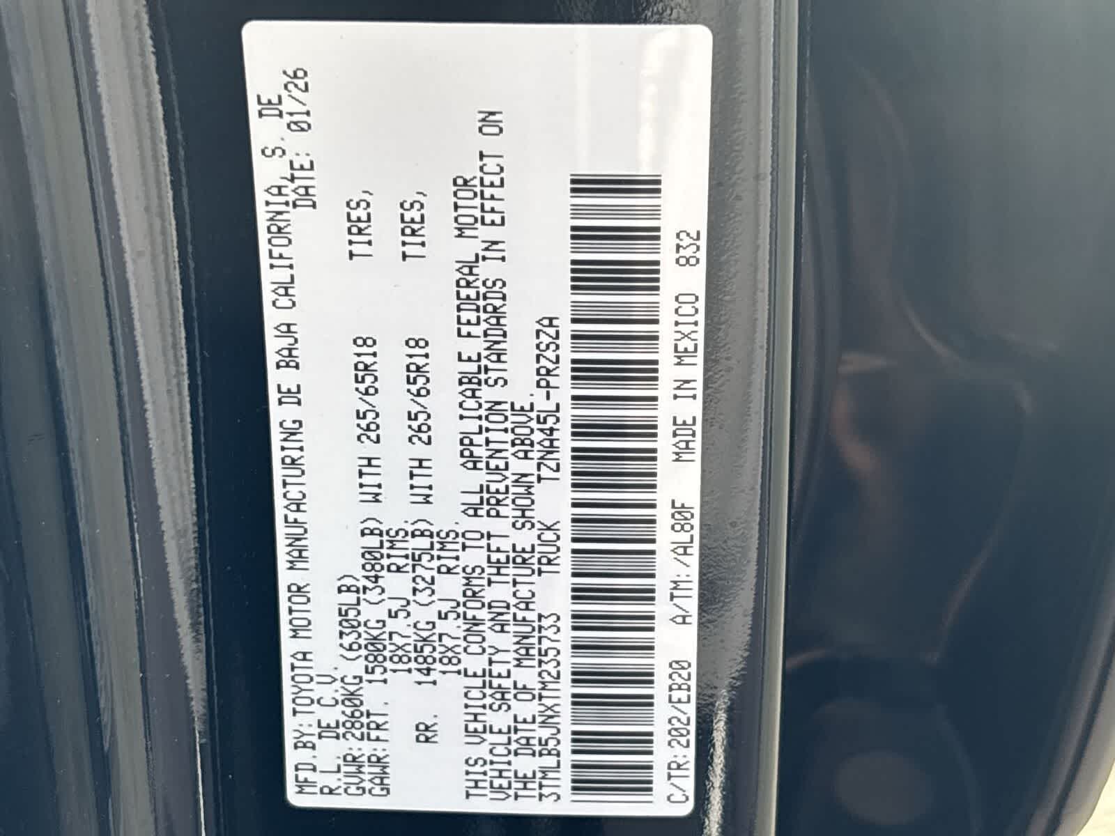 Toyota Tacoma Limited 2026