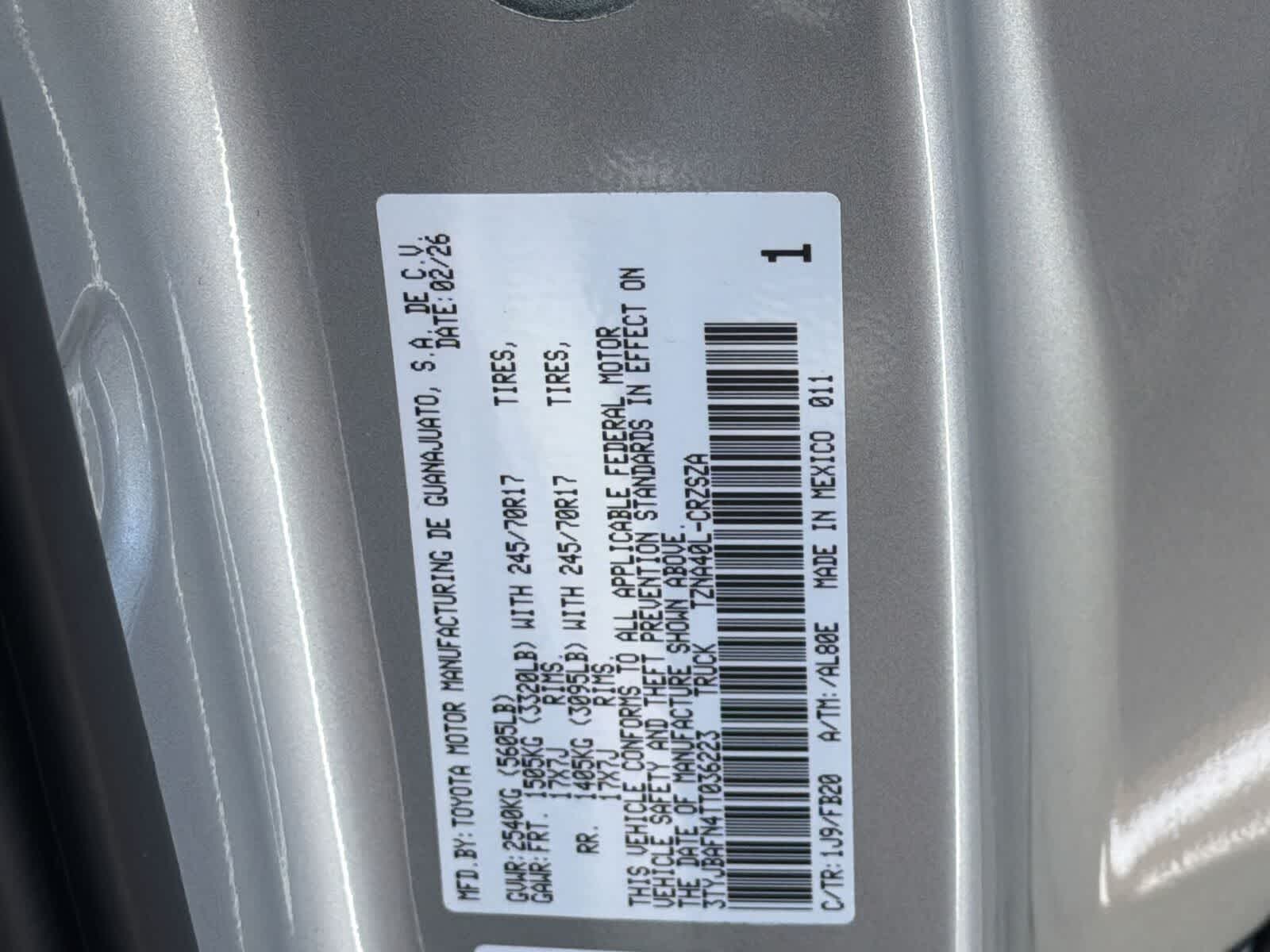 2026 Toyota Tacoma SR5