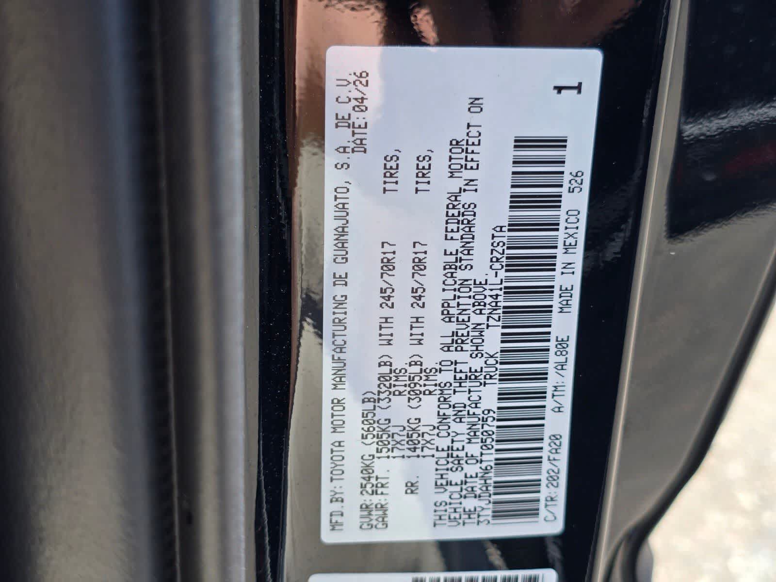 2026 Toyota Tacoma SR