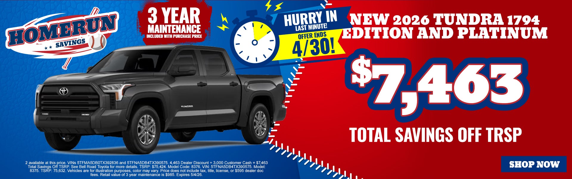 Tundra Edición 1794 y Platino