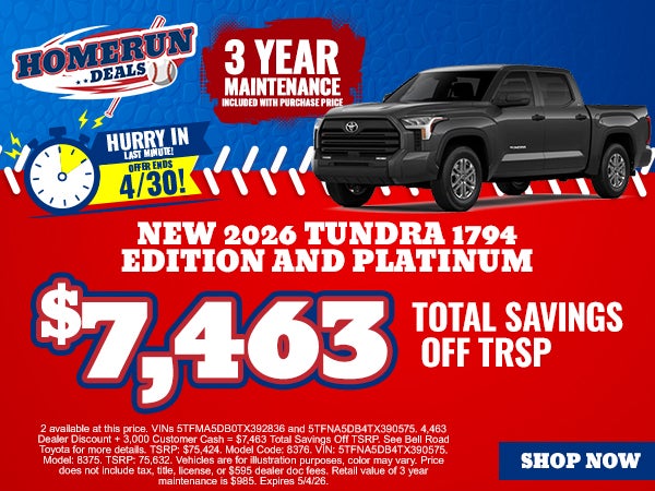 Tundra Edición 1794 y Platino