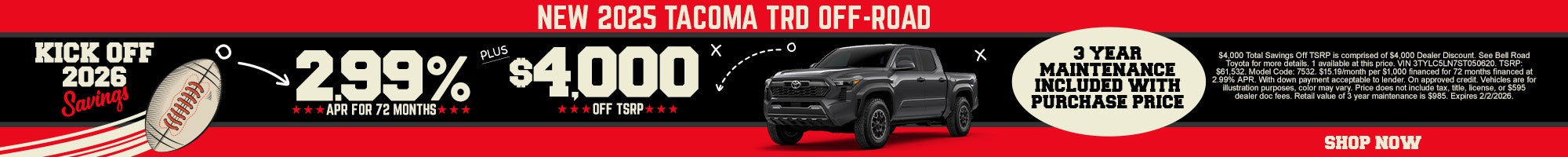 Nueva Toyota Tacoma TRD Off-Road 2025