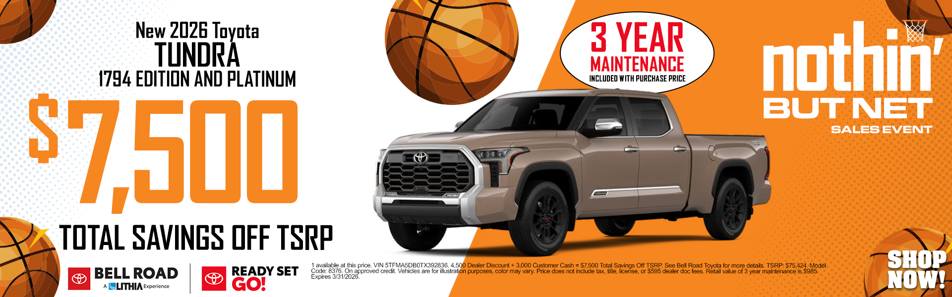 Tundra Edición 1794 y Platino